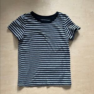 Cat & Jack Black and White Striped Tee
